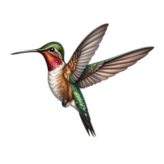Obraz premium Hummingbird Isolated on Transparent Background 
