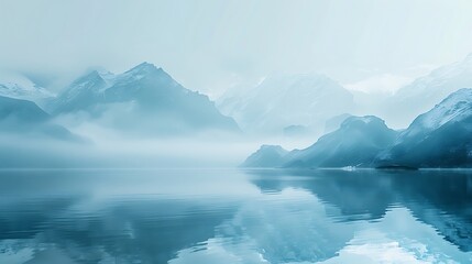 Fototapeta premium Misty Mountain Lake