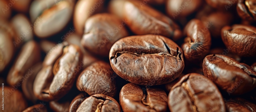 Poster retro vintage style coffee beans with a filter effect presented in a captivating copy space image