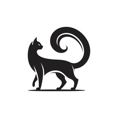 Black Cat Silhouette, Cutout of a Black Cat, 