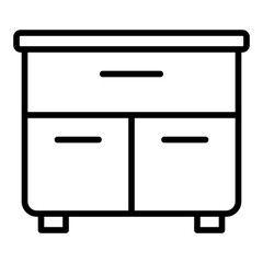 Cabinet filled line icon