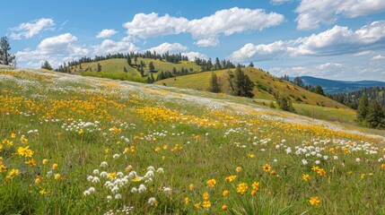 Wildflowers in a Mountain Meadow.