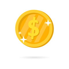 coin penny dollar money icon simple vector illustration