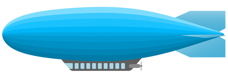 zeppelin aircraft with blue illustration design © Kal El BSF