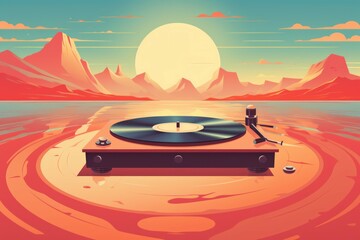 Vinyl Material Structure Background - Generative AI