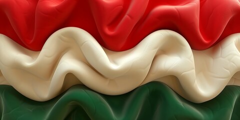 Smooth, wavy fabric texture creating a soft and elegant visual effect. The flowing design adds a sense of movement