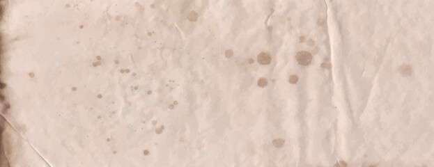 Old Paper texture background of old page isolated on brown long, web, background. Vector illustration. Image trace.