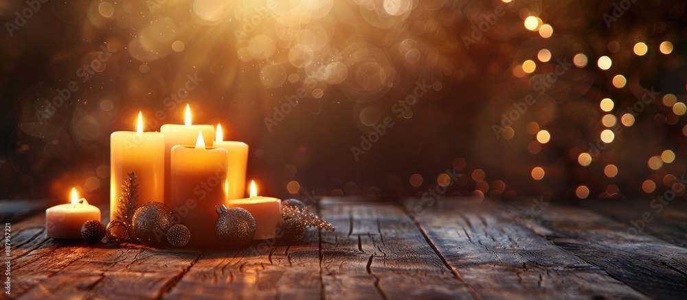 Poster background of advent candles with copy space image