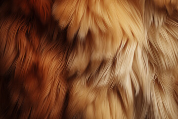 Processed collage of fluffy animal fur surface texture. Background for banner, backdrop or texture