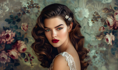 graphic advertising images focusing on beauty and hair