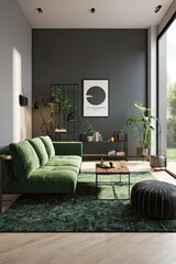 livingroom Interior Design with various types and styles of decoration