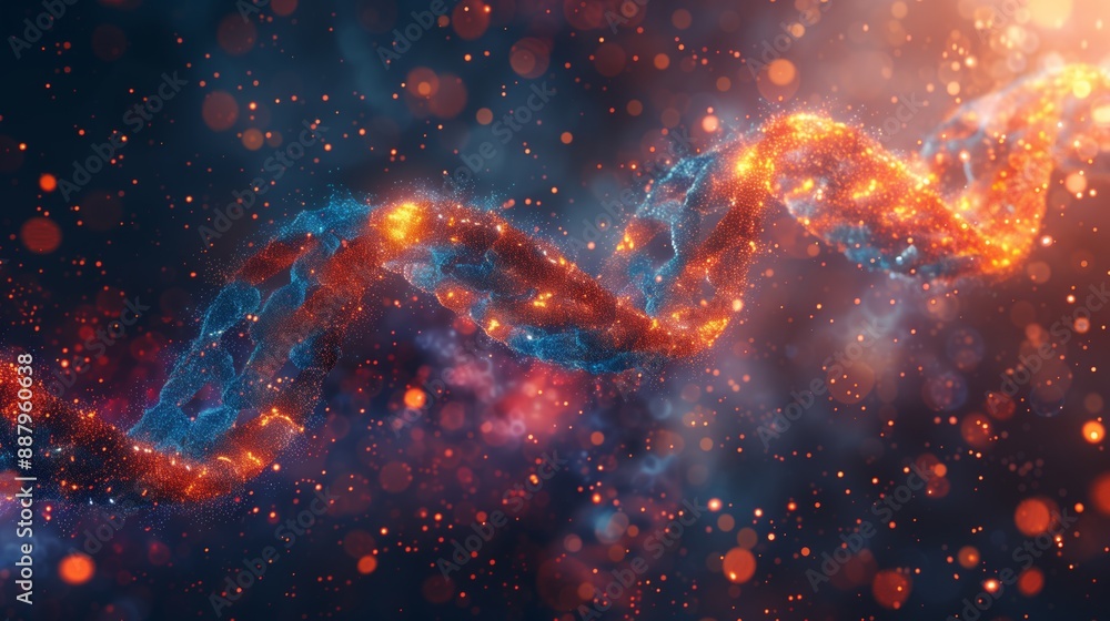 Aufkleber abstract image of a glowing, swirling shape that represents the use of machine learning in fab.