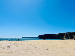 Atlantic Ocean shore, Beliche beach, Praia do Beliche,Algarve,Portugal