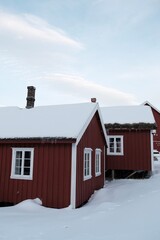 Red Cabins close-up 