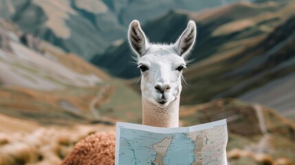 Obraz premium A report on a wildlife expedition, featuring high-resolution images of exotic animals, detailed maps of the journey, and descriptive text