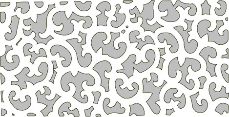 Vector silhouette illustration sketch, detailed design, background pattern, abstract, classic, vintage, ethnic