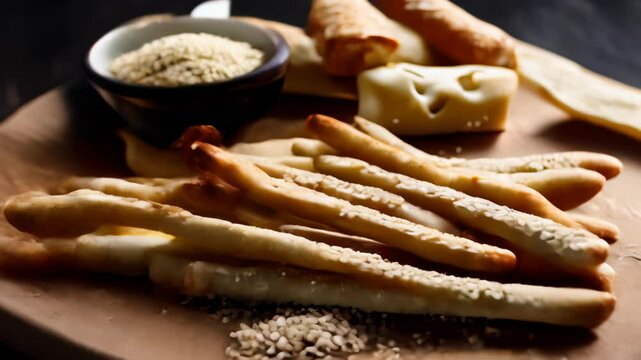  Deliciously baked breadsticks ready to be savored