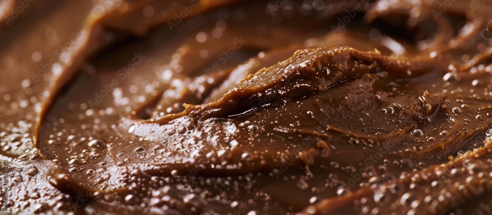 Canvas Prints Close up shot featuring the rich textured nut butter as a background with ample copy space image