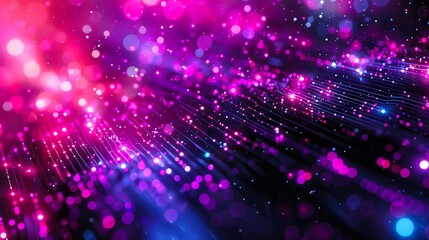 Fototapeta premium Abstract festive background with pink and blue bokeh lights, perfect for holiday or party designs.