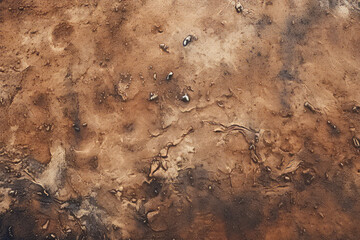 Processed collage old dry brown clay surface texture. Background for banner, backdrop or texture