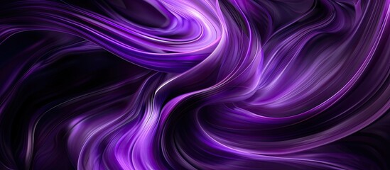 Obraz premium Vibrant shades of black and purple swirl elegantly in this mesmerizing copy space image