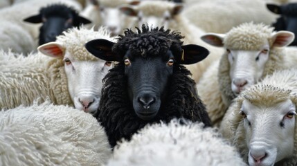 The Black Sheep In The Herd Of White Sheep