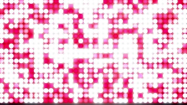 The background is small balls of alternating red and white colors. abstract