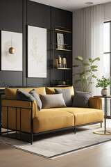 livingroom Interior Design with various types and styles of decoration