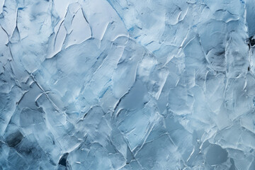 Obraz premium Processed collage of thick layer of cracked ice texture. Background for banner, backdrop or texture