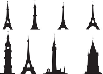 Obraz premium tower silhouette stock illustration