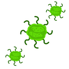 germs and viruses bacteria vector 3d rendering
