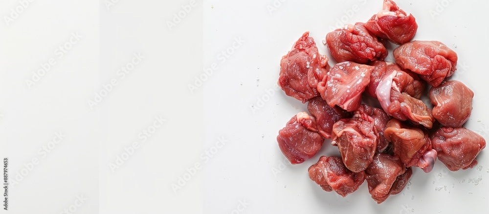 Aufkleber chicken gizzards displayed on a white backdrop with copy space image available