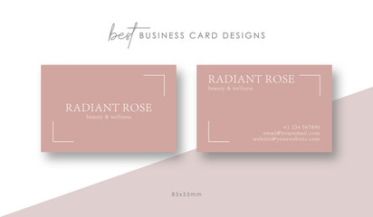 Minimal Feminine Business Card Design