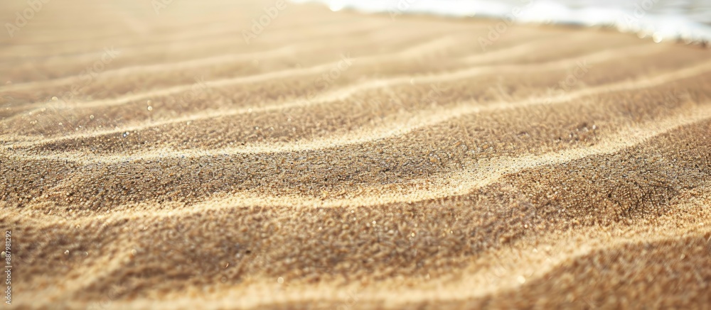 Poster background of a sandy beach with wavy texture ideal for copy space image