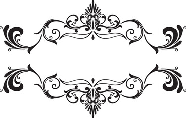 Ornament Border Floral Wedding Vintage