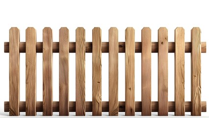 wooden fences isolate on white background