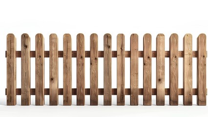 wooden fences isolate on white background