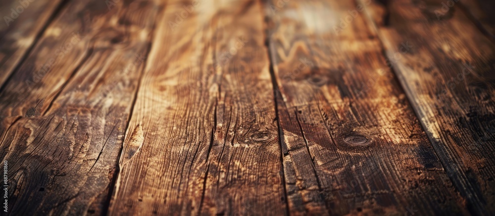 Aufkleber vintage style rustic wood table showing its intricate grain texture up close suitable for various de
