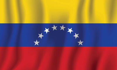 Realistic Republic of Venezuela national flag Perfect color, scale, and proportion.