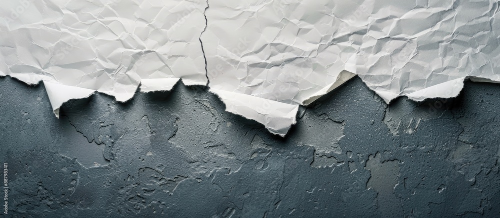 Poster a torn paper in a studio setting with copy space image