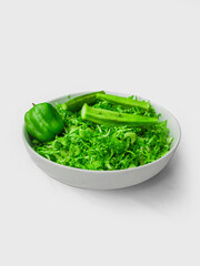 spinach vegetables on white background