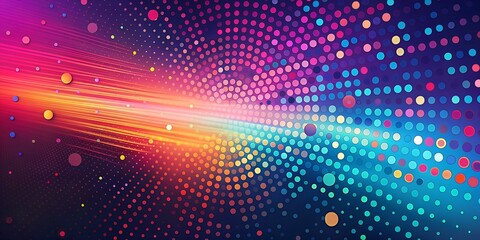 Fototapeta premium A colorful, abstract design with many dots and lines