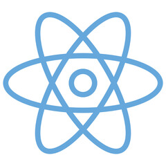 Atom science symbol, the research of scientists in nucleus education
