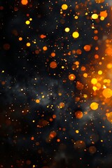 Fototapeta premium A dark background with many lights and smoke.