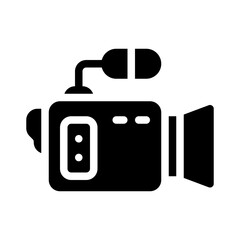 video camera glyph icon