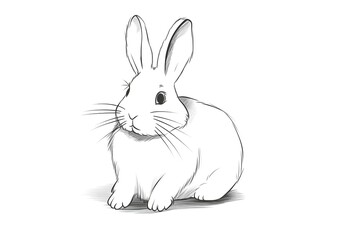 Fototapeta premium white rabbit made by midjourney