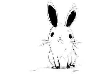 Fototapeta premium white rabbit made by midjourney