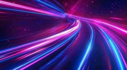 Obraz premium Abstract Background with Laser Light Rays and Futuristic Design 
