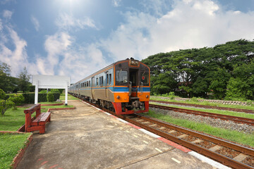 The train was approaching the station.