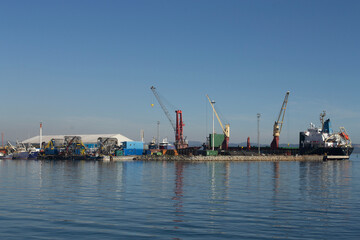 an industrial ship port in southern Chile